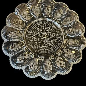 Elegant Glass  Decorative Egg Plate
